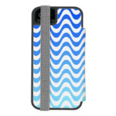 Gradient Blue Waves Incipio iPhone Geldbeutel-Hülle (Folio Rückseite)