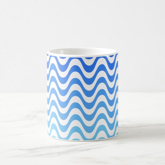 Gradient Blue Waves Kaffeetasse (Mittel)