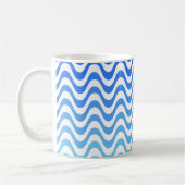 Gradient Blue Waves Kaffeetasse (Links)