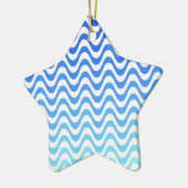 Gradient Blue Waves Keramikornament (Links)