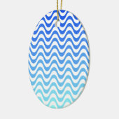 Gradient Blue Waves Keramikornament (Links)