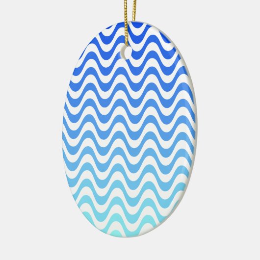 Gradient Blue Waves Keramikornament (Links)
