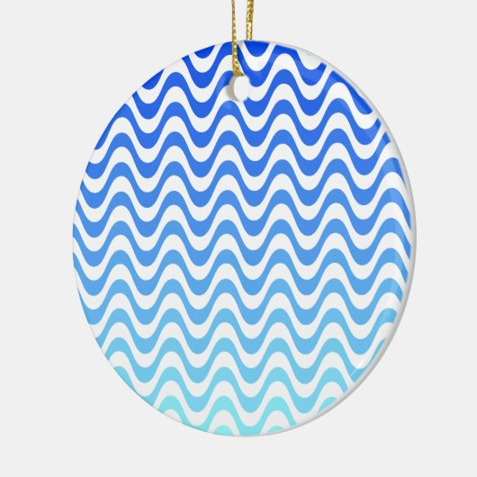 Gradient Blue Waves Keramikornament (Links)