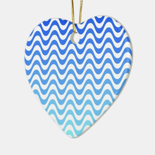 Gradient Blue Waves Keramikornament (Links)