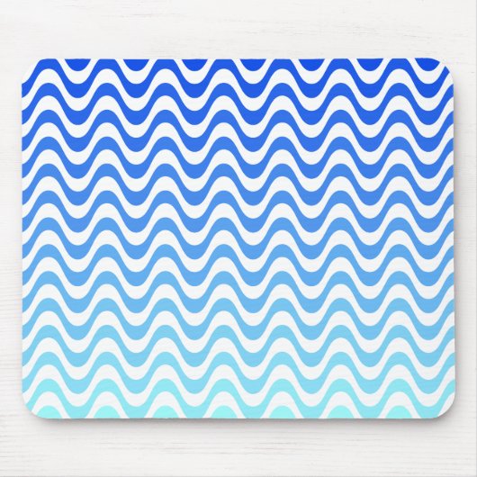 Gradient Blue Waves Mousepad (Vorne)