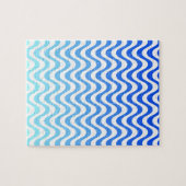 Gradient Blue Waves Puzzle (Horizontal)