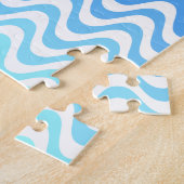 Gradient Blue Waves Puzzle (Seite)