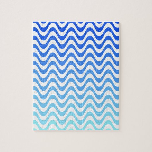 Gradient Blue Waves Puzzle (Vertikal)