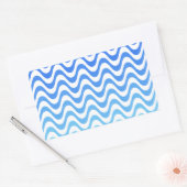 Gradient Blue Waves Rechteckiger Aufkleber (Umschlag)