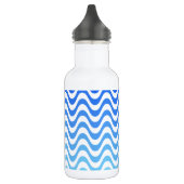 Gradient Blue Waves Trinkflasche (Links)