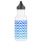 Gradient Blue Waves Trinkflasche (Rechts)