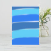 Gradient Blue Wedding Einladung (Stehend Vorderseite)