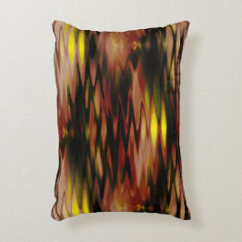 Gradient braun bis gelb formend abstrakte Zickzack Dekokissen