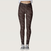 Gradient Brown Style Geometrie Nahtloses Muster Leggings (Vorderseite)