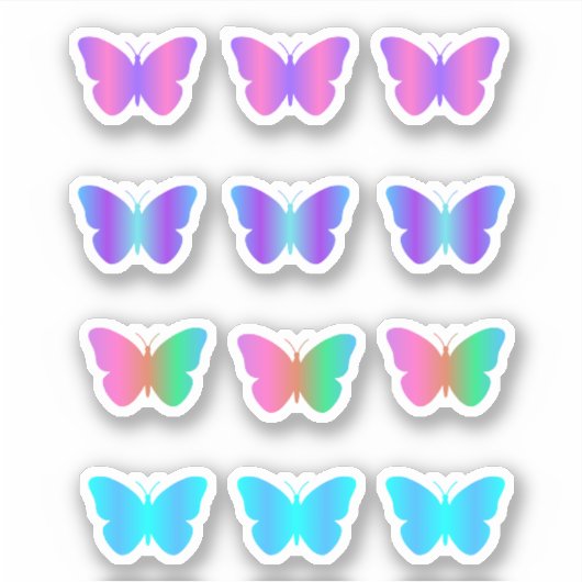 Gradient Butterfly Pack Aufkleber (Vorderseite)