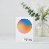 Gradient Circle v2 03 Visitenkarte (Stehend Vorderseite)