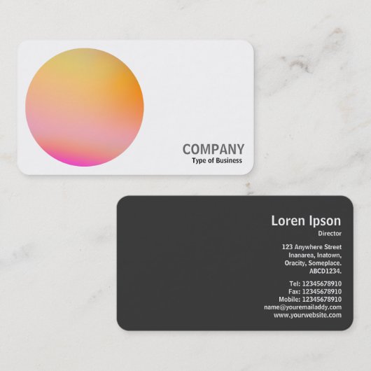 Gradient Circle v3 02 Visitenkarte (Vorne/Hinten)