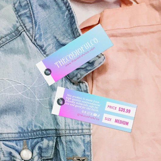 Gradient Closing Price Hang Tag