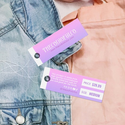Gradient Closing Price Hang Tag