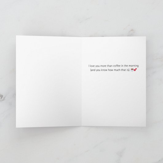 Gradient Coffee Lover Folded Greeting Card Karte (Innenseite)
