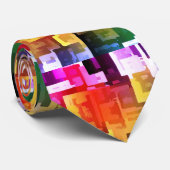 Gradient Colorful Abstrakt Neck Tie Krawatte (Gerollt)