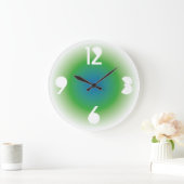 Gradient Colors by Masanser PIXELAT Große Wanduhr (Zuhause)