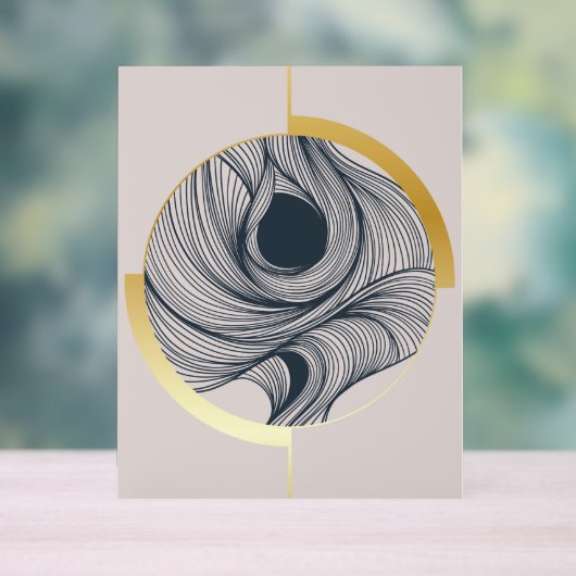 Gradient Contemporary Art Design Acrylschild (Neutral)