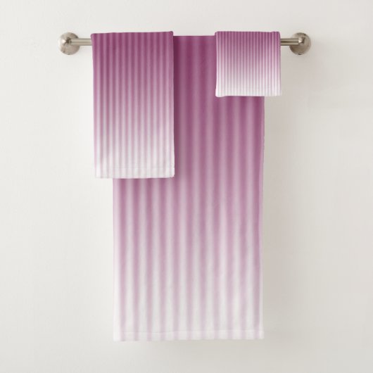 Gradient Cool Stylish Modern Stripe Muster Badhandtuch Set (Insitu)