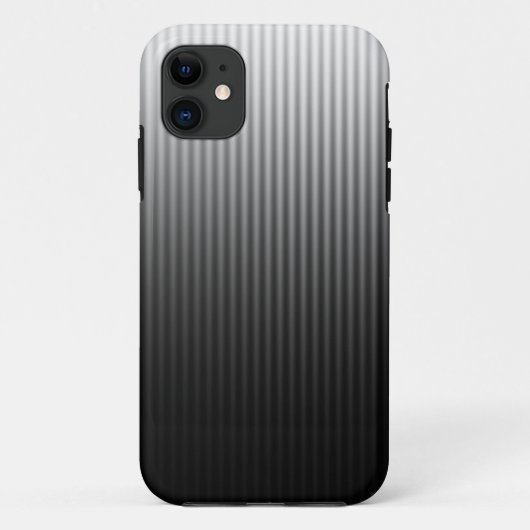 Gradient Cool Stylish Trendy Black & White Streife Case-Mate iPhone Hülle (Rückseite)