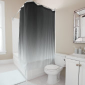 Gradient Cool Stylish Trendy Black & White Streife Duschvorhang (Beispiel)