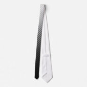 Gradient Cool Stylish Trendy Black & White Streife Krawatte (Rückseite)