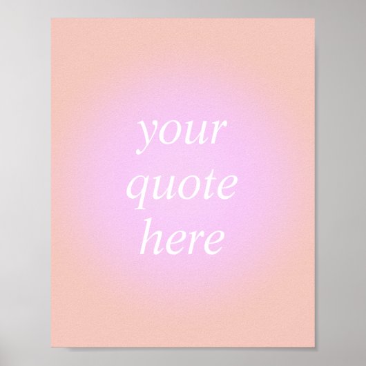 Gradient Custom Quote Poster (Vorne)
