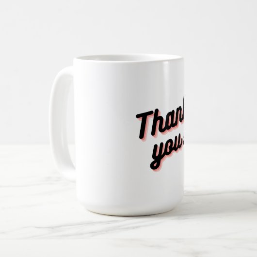 Gradient Danke Cup Kaffeetasse (Vorderseite Links)