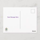 Gradient Deep Purple Birthday Invitation Postkarte (Rückseite)