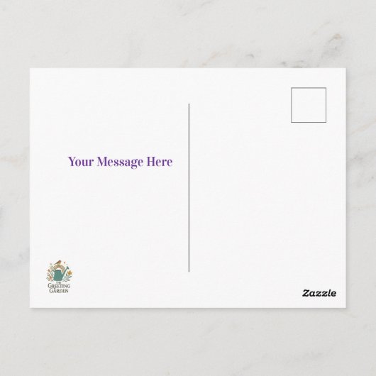 Gradient Deep Purple Birthday Invitation Postkarte (Rückseite)