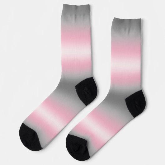 Gradient Demigirl Pride Flag Socken (Linkes Detail)