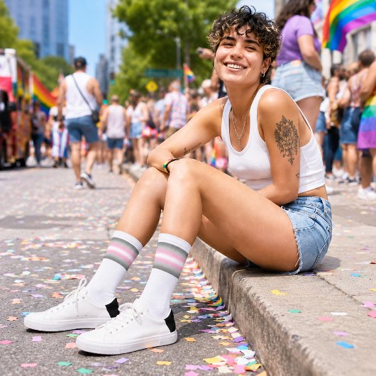 Gradient-Demigirl-Stolzflagge Socken