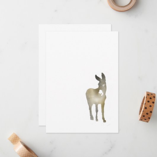 Gradient-Donkey-Note-Karte Mitteilungskarte (Vorderseite/Rückseite Beispiel)