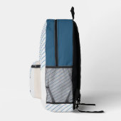 Gradient dynamic curve Abstract minimal Monogram  Bedruckter Rucksack (Rechts)