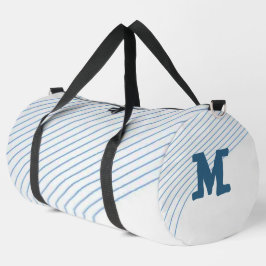 Gradient dynamic curve Abstract minimal Monogram  Duffle Bag
