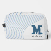 Gradient dynamic curve Abstract minimal Monogram Waschbeutel (Vorderseite)