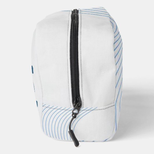 Gradient dynamic curve Abstract minimal Monogram Waschbeutel (Rechts)