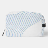 Gradient dynamic curve Abstract minimal Monogram Waschbeutel (Rückseite)