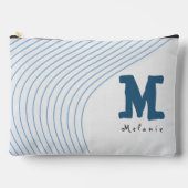 Gradient dynamic curve Abstract minimal Monogram  Zubehörtasche (Vorderseite)