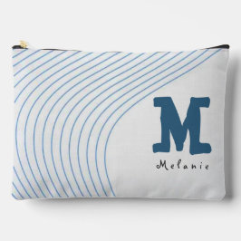 Gradient dynamic curve Abstract minimal Monogram  Zubehörtasche