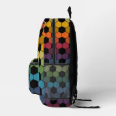 Gradient Earthy Rainbow Soccer Ball print Bedruckter Rucksack (Rechts)