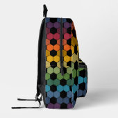 Gradient Earthy Rainbow Soccer Ball print Bedruckter Rucksack (Links)