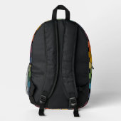 Gradient Earthy Rainbow Soccer Ball print Bedruckter Rucksack (Rückseite)