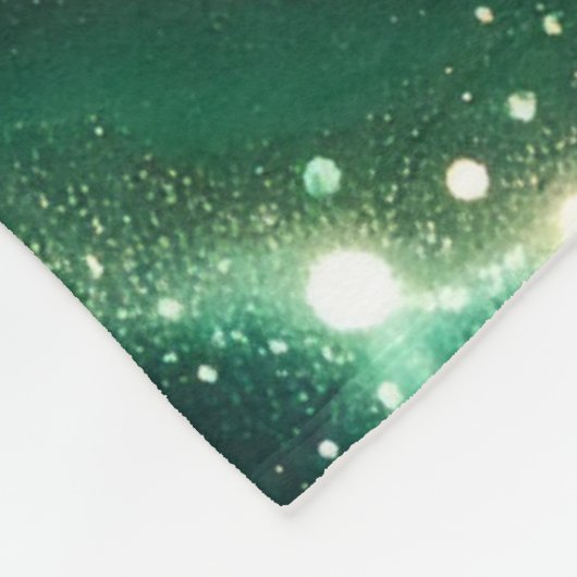 Gradient Emerald Kelly Green Glitzer Mit Monogramm Fleecedecke (Ecke)