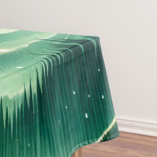 Gradient Emerald Kelly Green Glitzer Mit Monogramm Tischdecke (Beispiel)